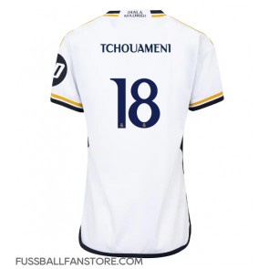 Real Madrid Aurelien Tchouameni #18 Replik Heimtrikot Damen 2023-24 Kurzarm